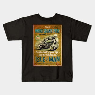 Vintage MotoR cycle racing poster Kids T-Shirt